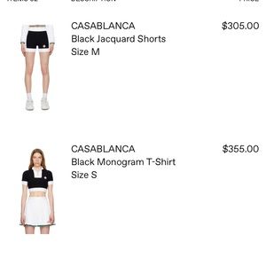 CASABLANCA
Black Monogram T-Shirt & shorts